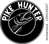 fishing badge with pike