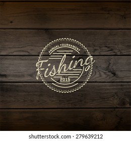 Fishing badges logos and labels for any use, on a white background