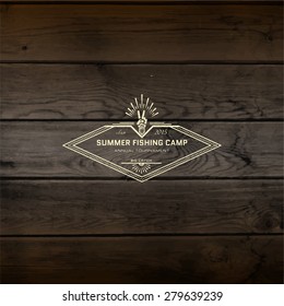 Fishing badges logos and labels for any use, on a white background