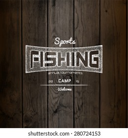 Fishing badges logos and labels for any use, on a white background
