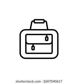 Fishing bag icon in outline style. Fishing Simple Logo. Fish Line Sign. Vector Illustration. Isolated on White Background