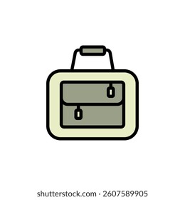 Fishing bag icon in simple style. Fishing Color Logo. Fish Flat Sign. Vector Illustration. Isolated on White Background