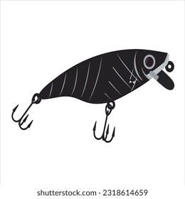 Fishing bait. Abstract contemporary fishery lures and wobblers.