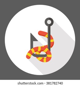 fishing bait flat icon