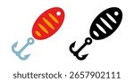 Fishing bait icon. Fishing lure 