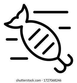Fishing bait icon. Outline fishing bait vector icon for web design isolated on white background