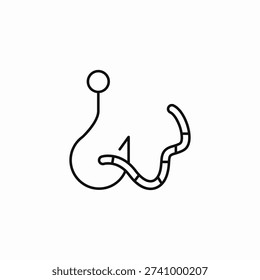 fishing bait icon sign vector