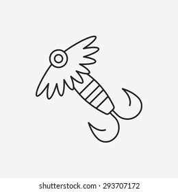 fishing bait line icon