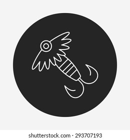 fishing bait line icon