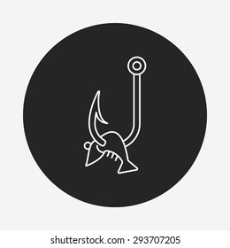 fishing bait line icon