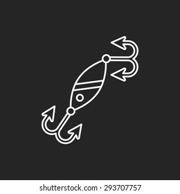 fishing bait line icon