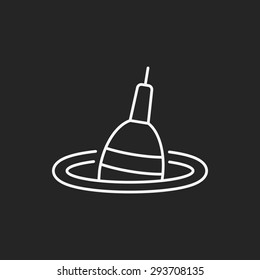 fishing bait line icon