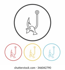 fishing bait line icon