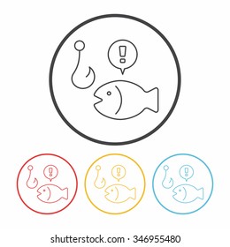 fishing bait line icon