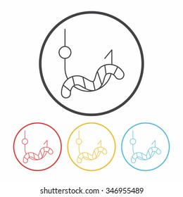 fishing bait line icon