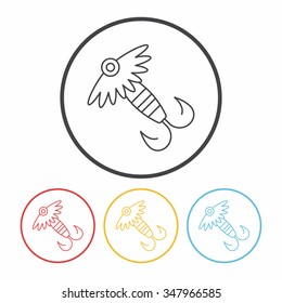 fishing bait line icon