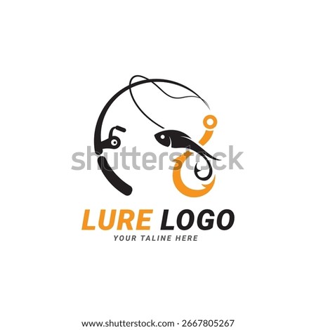 Fishing Bait logo stock vector Template