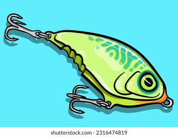 fishing bait lure vector. greeting cards advertising business company or brands, logo, mascot merchandise t-shirt, stickers and Label designs, poster.