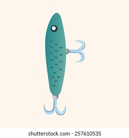 Fishing bait theme elements