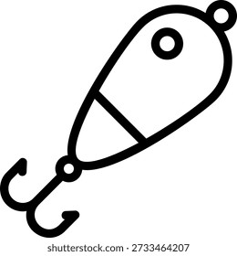 fishing baits line icon illustration vector