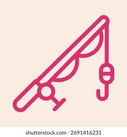Fishing Baits trendy pretty design useful pink creative vector Illustration art colorful background.eps