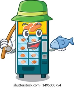 Fishing bakery vending machine in a mascot