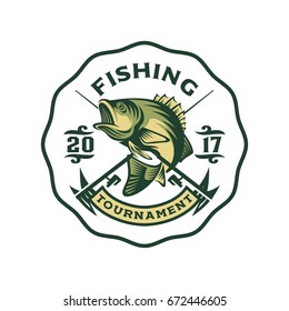 Fishing Bass Logo Template