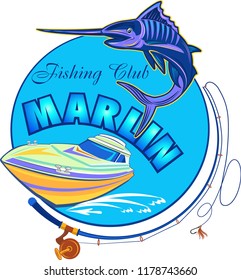 Fishing Big Marlin. Deep Sea 