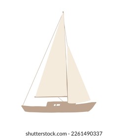 Fishing boat drawing set isolated on white. Colorful icon collection. Small ships in cute flat design. Kid toy style. Vector illustration.