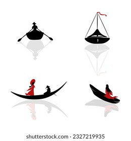 
Fishing boat with fisherman reflecting in the lake.
Japanese ink painting
 Oriental style sumi e, wu shin, go hua,
SSTK abstract,
vector illustration.