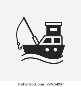 fishing boat icon