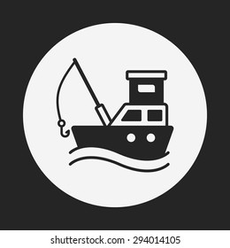 fishing boat icon