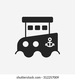 fishing boat icon
