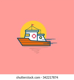 fishing boat icon
