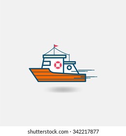 fishing boat icon