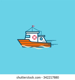 fishing boat icon