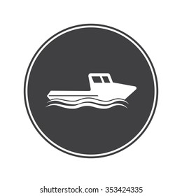 Fishing boat icon