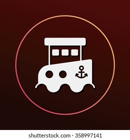 fishing boat icon