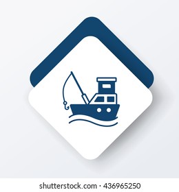fishing boat icon