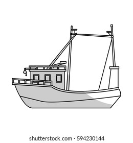 fishing boat icon