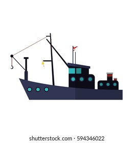 Fishing boat icon