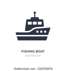 fishing boat icon on white background. Simple element illustration from Transport concept. fishing boat sign icon symbol design.