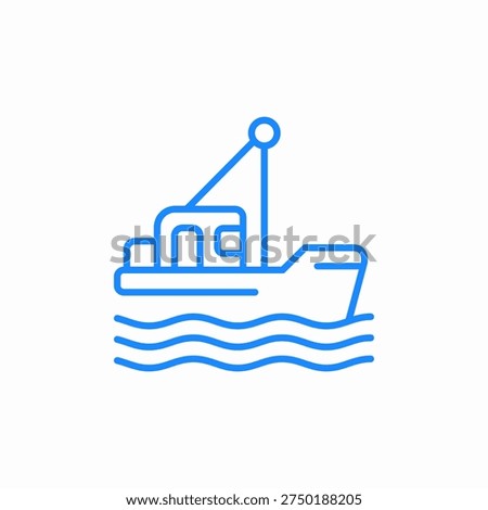 fishing boat icon sign vector