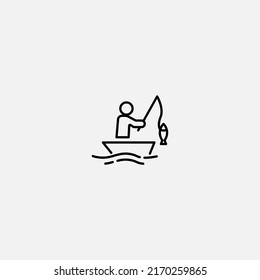 Fishing boat icon sign vector,Symbol, logo illustration for web and mobile