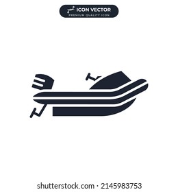 fishing boat icon symbol template for graphic and web design collection logo vector illustration