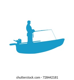 Fishing Boat Icon Vector Stock Vector (Royalty Free) 728442181 ...