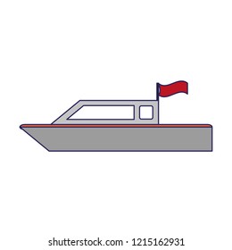 Fishing boat isolated