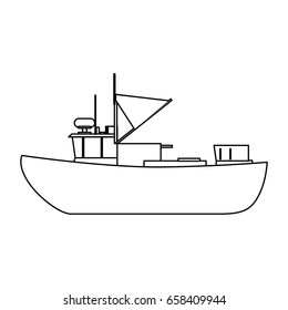 Fishing boat isolated