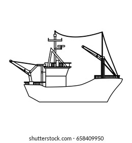 Fishing boat isolated