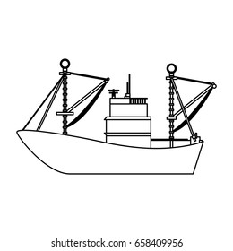 Fishing boat isolated